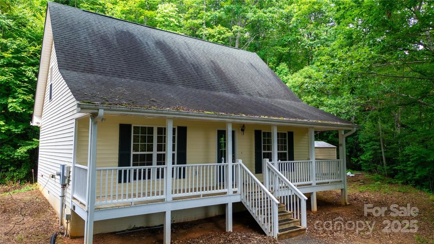 First Time on the Market – 2 Bed, 2 Bath with Loft | Private Woodland Retreat Offered for the first time, this 2-bedroom, 2-bath home with a spacious loft bedroom has never been lived in full-time. Used as a weekend get-away by Seller. Nestled at the end of a quiet road, the property offers peace and privacy, surrounded by mature woods and natural beauty. Primary level living is possible, and the cozy fireplace adds warmth and charm—perfect for mountain evenings. A large covered porch extends your living space outdoors, ideal for relaxing or entertaining year-round. Whether you're seeking a full-time residence or a serene getaway, this secluded home offers comfort, character, and a rare sense of quiet. Schedule your showing today and come experience it for yourself!