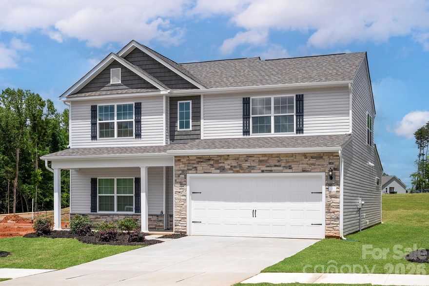The Graham features a spacious two-story floor plan with 4 bedrooms and a versatile flex room perfect for a home office, study, or additional living space. The open-concept layout offers seamless flow between the living and dining areas, creating an inviting space for entertaining and everyday living. The kitchen is appointed with granite countertops, stainless steel appliances, and designer flooring. Thoughtfully crafted with stylish finishes throughout, this home blends comfort, functionality, and modern appeal.”