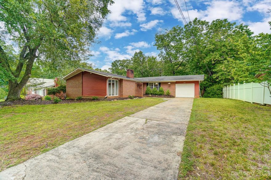 Best private location in Beverly Hills! Adorable Ranch with 3 bedrooms, 2 baths and a gorgeous fireplace. Relax on the side deck or back patio. This home features a separate dining room, family room, some original hardwood floors, master bath with shower and crown molding throughout. Extremely close to Atrium Cabarrus Hospital, Carolina Mall, Beverly Hills Elementry, Concord High School, Fire Department, 2 Parks with public tennis court and playground.