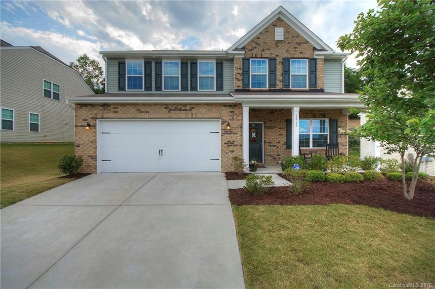 Gorgeous arched doorways complement this spacious and open home! Stunning kitchen with center island, espresso finished maple cabinets, granite countertops, tile backsplash, recessed lighting and stainless steel appliances. Additional features include gas fireplace, hardwood flooring throughout the 1st floor, private office with French doors and deluxe master bath with tile flooring. Backed up to the woods and with no neighbors behind you, this fenced in back yard give you total privacy!