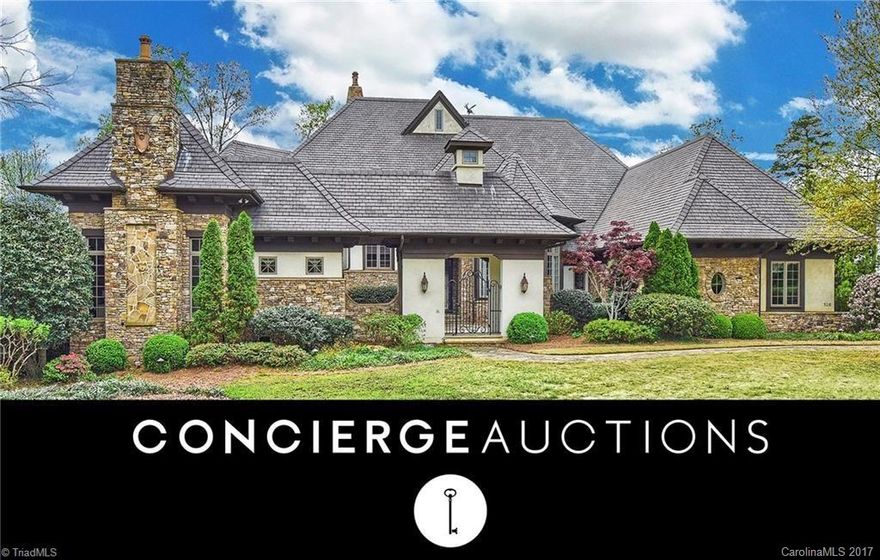 AUCTION!!! CALL FOR DETAILS!! Lake Norman living at its finest! European inspired estate home with Tuscan accents and incredible views of the water in a private cove. House is situated on 1.39 private acres. Incredible HOME and a private master bedroom retreat. Separate guest cottage with cedar walls and stone fireplace. Basement is ready for fun - filled with pool table, game tables, large TV viewing area, a bar, and an expansive exercise room. Private boat dock with 3 jet ski docks.