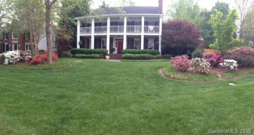 Immaculately maintained all brick home with double rocking chair porches in the heart of Ballantyne! Manicured, beautifully landscaped lawn with built-in irrigation system. Recently updated kitchen with custom cabinets, granite countertops and subway tile backsplash. New hardwood floors on main and updated powder room. Spacious master bedroom with sitting room/office and built-ins. New roof in 2008. Freshly painted in neutral colors throughout. A must-see move-in ready home!!