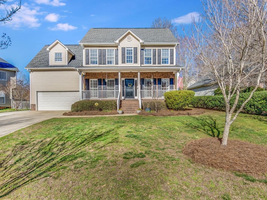 Classic home in Easthampton (NO HOA) with great updates! 4BR/2.5BA with completely renovated owner's bathroom and new heated living area - upstairs landing area complete with window seat built-ins. Both projects permitted!  Primary owner suite has tray ceiling and walk-in closet off of the private bathroom. Stairs are tucked away in the family room, making entrance hall of home unencumbered. Fenced in yard - perfect for non-jumper dogs.  Rear deck for entertaining.  Level backyard, perfect for a future fire pit or outdoor kitchen. Located close to Southampton Racquet and Swim Club and Gaston Country Club.  Less than 5 miles from 2 Grocery Stores, Urgent Care, Pizza, Sushi, Hair Care, Fitness, and Gas.