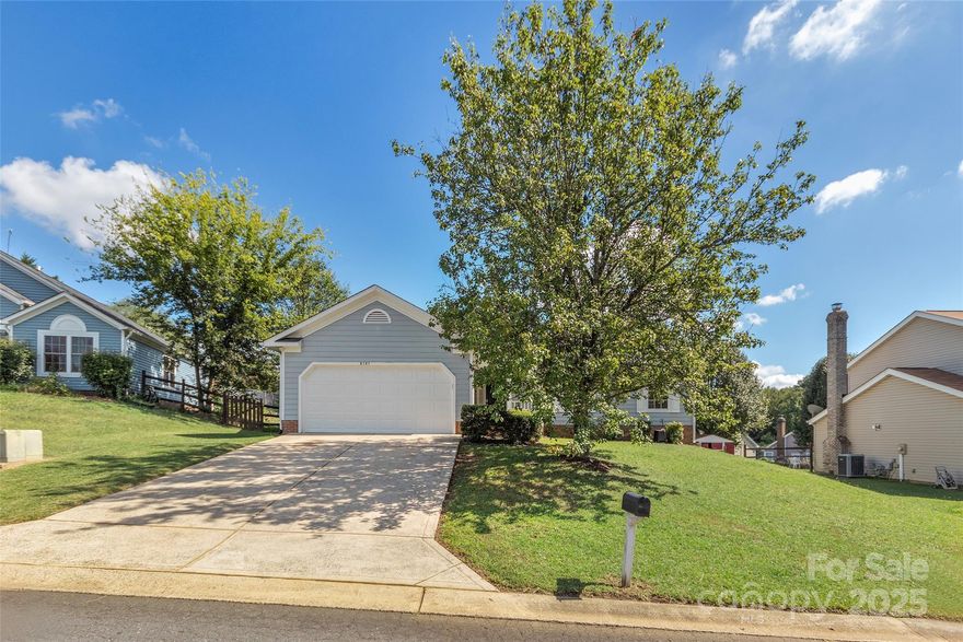 *** MULTIPLE OFFERS RECEIVED *** FINALLY, a clean, shoe-free & well kept one-story home located on a cul-de-sac street in Mcdowell Meadows. Terrific layout, real wood burning fireplace in the family room, awesome high ceilings & great natural light. Interior is freshly painted & the carpets were recently cleaned. The kitchen offers great storage, movable island, SS appliances, pass through opening to the dining & family room plus there is even room for a breakfast table. The master bedroom is quite spacious, has a trey ceiling + walk-in closet & the master bath offers a separate shower, garden tub & dual sinks. The secondary bedrooms shares a full bath located in the hallway & should you want a home-office then one of the bedrooms is a perfect fit with its french doors. Enjoy the private screened in porch & oversized patio + don't miss the fully-fenced backyard w/ its PRIVACY fence! Get uptown in 10 minutes & conveniently located close to shopping, airport, outlets, I-485 & I-77.