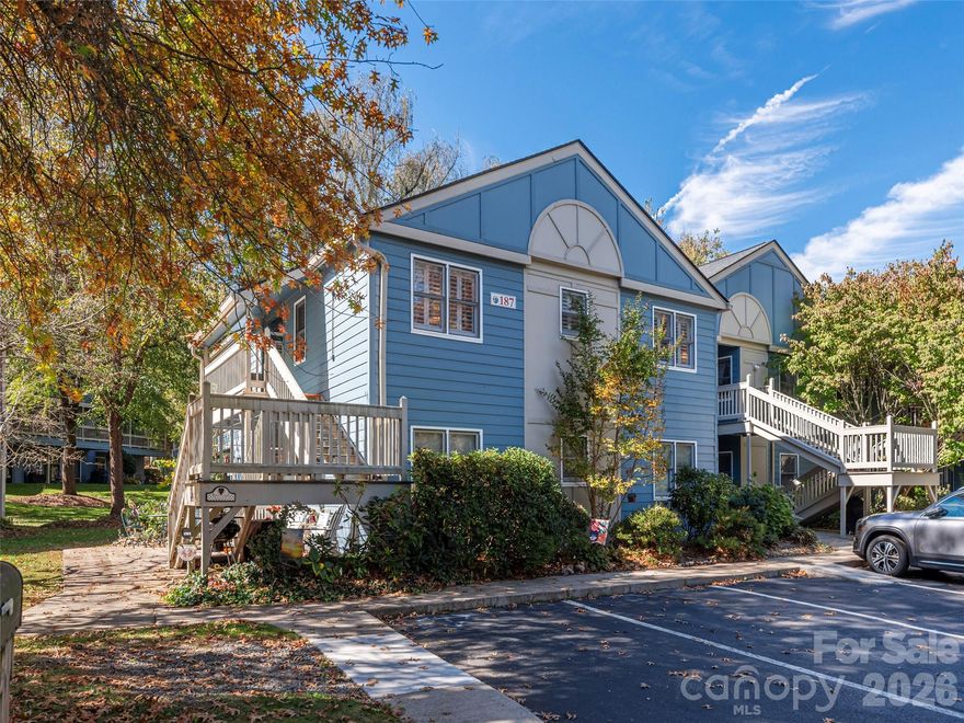 Updated upper level condo at Lake Junaluska. Enjoy all of the benefits of lake-life with a lock and leave lifestyle. This updated, furnished condo is a must see. Upper level over looking the pond and common area from the large private back deck. Upgrades include: laminate wood floors in DR/LR, ceiling fans, plantation shutters. New heat pump in 2025. New stove, dishwasher, disposal, high seat toilets, water heater, bathroom/kitchen faucets and updated under sink plumbing all done in 2024. This building had a new roof put on in 2025. This unit has a front porch, and a private back deck, perfect for entertaining and enjoying beautiful mountain air. HOA fees include all exterior maintenance and cable/internet. Would make an excellent vacation getaway, full time residence or short term rental. Don't miss your chance to own a little piece of heaven in Western NC. Close to Waynesville, Maggie Valley, Blue Ridge Parkway, a short drive to Asheville and the Great Smoky Mountains. HOA of $599/month includes the special assessment for reserves confirmed through 2029.