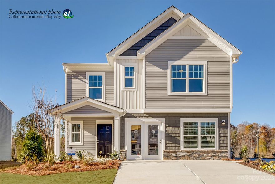 Our popular Frost home offers a bedroom with a full bathroom on the main level with an open kitchen and family room.  White cabinetry, subway tile backsplash, Quartz countertops, and stainless/black appliances enhance the kitchen.  Enjoy all of the benefits of a new home in a peaceful, remote location.  Legacy Ridge will have a planned amenity area consisting of pool and cabana for homeowners to also enjoy.