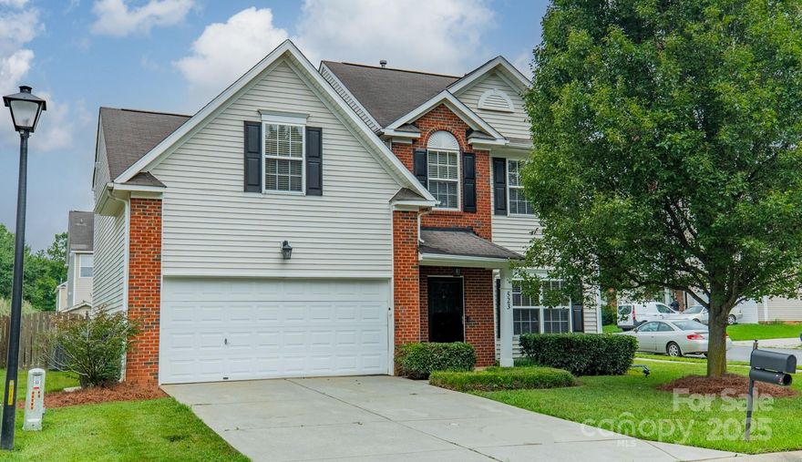 Tucked in the Villages of Wesley Chapel, this 2-story home is warm & inviting. The floorplan boasts a designated dining room & open concept great room, which flows into breakfast area & kitchen. The large primary bedroom has a nook great for reading, walk-in closet & dual sinks. In addition to the primary, the upper floor is complete with two spacious bedrooms & a versatile flex space - which could be used as recreation/media room/workout space! The home has a 2-car garage & ample storage. Nestled on corner large lot with full privacy fence, storage shed, and pergola over the patio! Enjoy outdoor living!