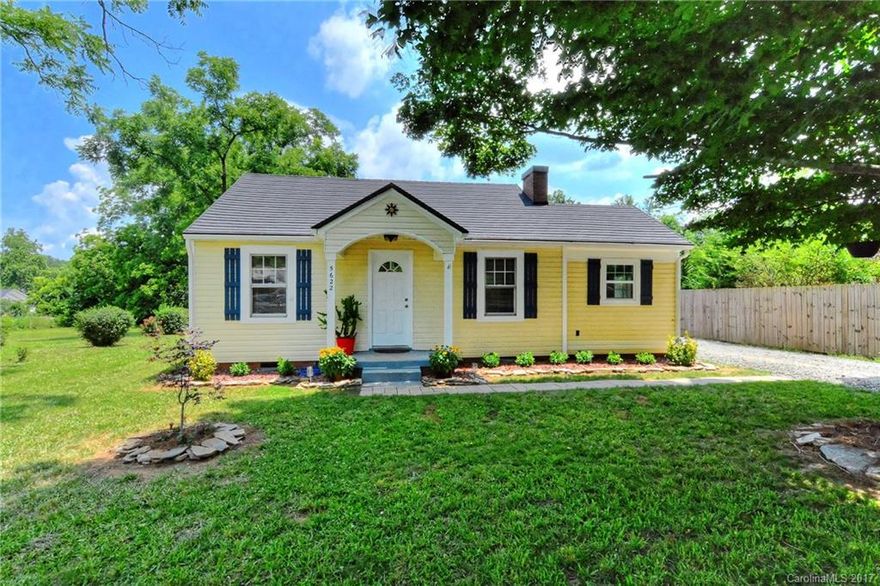 Remodeled cottage just minutes from Uptown. Renovated 2 years ago with beautiful hardwoods and 2 year old HVAC. New $20,000+ Stone Coated Metal Roof with transferable lifetime warranty! Additional sq ft is outbuilding/garage with workshop with power and additional finished area perfect for an office, craft room or play room. Will be measured next week. Garden and grape arbor are up and ready for you to enjoy.