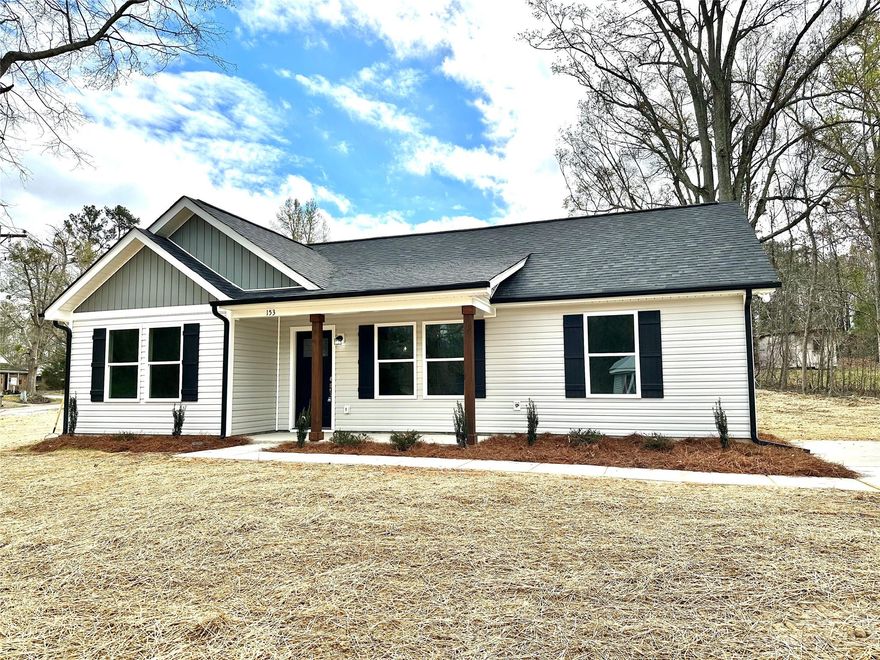 Brand New construction home on a corner lot in the heart of Heath Springs! This home offers a great split floor plan with an Open Concept Living Area in the middle. The Primary Bedroom is on one side with the attached Primary Bathroom that has Dual Vanities, walk-in shower, and large walk-in closet. The Family Room has a vaulted ceiling and is open to the kitchen and dining area. Then there are 2 additional bedrooms and another full bathroom. The Kitchen offers White Cabinets, Granite Counters, and Stainless Steel finish appliances. Off of the kitchen is a Large Laundry Room and then the access to the back patio.