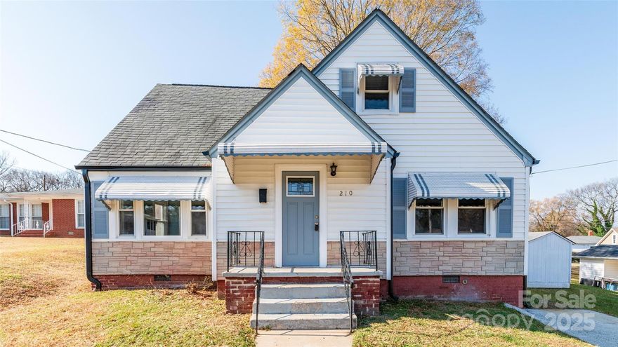 Remodeled 4 bedroom home located close to downtown Concord. Traditional floorplan with 2 bedrooms downstairs with main bathroom and 2 additional rooms upstairs.  Beautiful refinished hardwood flooring and interior paint throughout. The kitchen features white cabinets and black stainless gas range and dishwasher.  The laundry room features a half bathroom with enough room to add a corner shower later.  New PEX water and sewer lines with gas tankless water heater.   New indoor panel with breakers and exterior service was completed.  New electric HVAC for the downstairs and new ductwork as well.  Mini splits will be installed for the upstairs. New vapor barrier in the crawlspace.  This home is ready for the new owner.