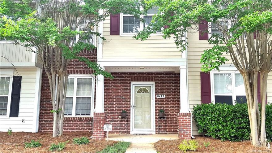 Spacious and very well kept townhome with an open floor plan.  Features include: Great room with "faux wood"  floors and an entertainment niche over the gas log Fireplace. Faux wood floors in Dining area. Kitchen has ceramic tile floors, good cabinet space and a breakfast bar. Upstairs has a large Master Bedroom with a vaulted ceiling and walk-in closet. The secondary Bedrooms are a good size and the Laundry is up. Private patio and storage unit out back.  Community pool and Close to Amenities