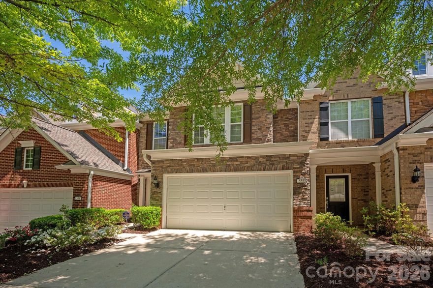 Welcome to 15551 Canmore St, where charm meets modern living in this spacious 3-bedroom, 2.5-bathroom townhouse nestled in one of Charlotte's most desirable neighborhoods, Ballantyne! With 1,778 square feet of thoughtfully designed living space, this home strikes the perfect balance between comfort and style.

Step through the front door and into a welcoming main living area anchored by a cozy fireplace—ideal for everything from lively gatherings to relaxed evenings in. Lovely hardwood floors add warmth and elegance, while durable tile flooring in key areas ensures easy upkeep. Upstairs, plush carpeting in the bedrooms invites you to kick off your shoes and settle in.

The kitchen boasts ample cabinet space and a functional layout designed to make meal prep a joy. It also features a breakfast area, ideal for casual morning coffee or quick bites. Just steps away, you'll find a spacious dining room, perfect for hosting dinner parties or gathering with loved ones for memorable meals.

Step outside to your private patio, a tranquil spot to start your morning with coffee or wind down with a glass of wine. Whether you’re enjoying a quiet moment alone or dining al fresco, this low-maintenance outdoor space is sure to become a favorite retreat.

Located in a prime spot with top-rated schools nearby and easy access to shopping centers, this stunning townhome offers so much more than just convenience—it’s a lifestyle upgrade waiting for you!