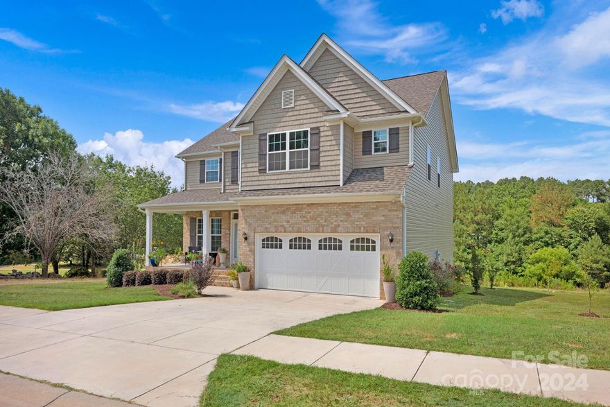 Almost brand new open floor plan home. All rooms are very large and spacious. So much room to enjoy! The garage is large enough to park a full sized truck. NO HOA!! Private lot over 1/2 acre with trees behind and a creek on the property. Large closets throughout and walk-in closets in every bedroom for plenty of storage. Beautiful five piece master bathroom with double vanity and separate garden tub and shower and private water closet. Master bedroom has TWO very large walk-in closets. This home has lvp flooring and carpet all in brand new condition. Completely move-in ready.