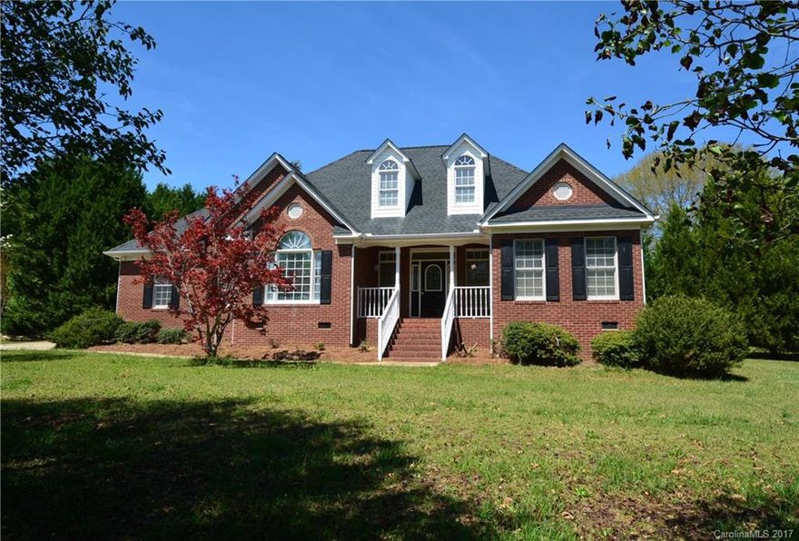 Feel right at home in this 3 bedroom, 2 bath brick ranch with 2 car side load garage, located on over half acre lot. Beautiful ceiling lines, with a vaulted ceiling in the great room, & tray ceiling in the master & 2nd bedroom. Split bedroom plan. USDA financing eligible! Close to I-77 & shopping.  Private back yard. HVAC replaced in 2016; roof replaced in 2012. Walk in closets... So much storage! Don't miss!