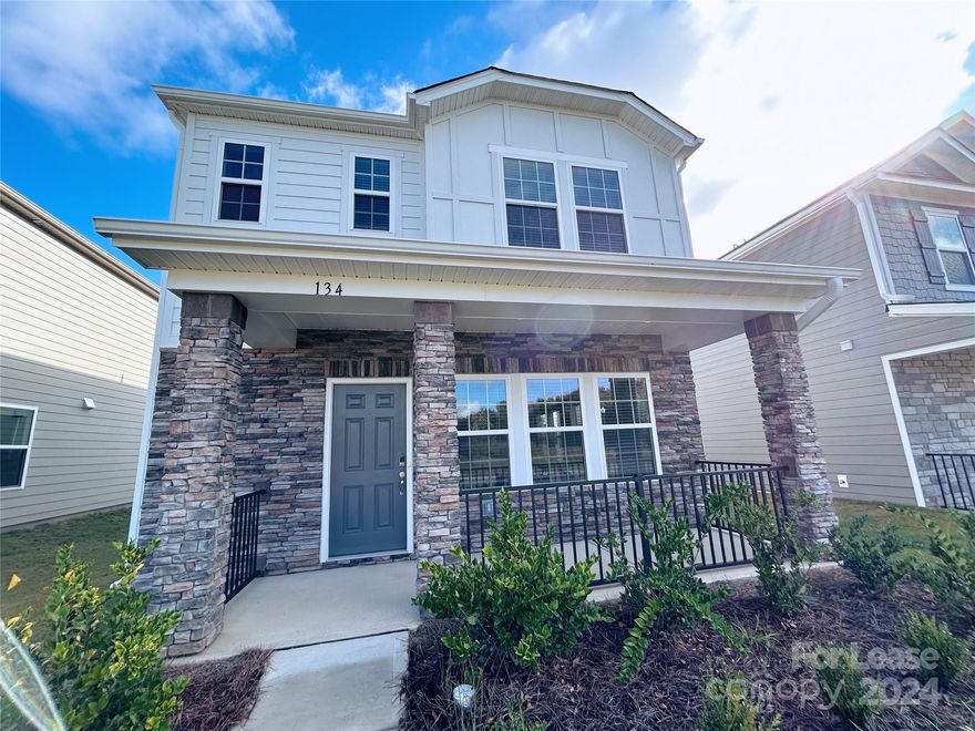 Brand new, energy-efficient home in Preston Park, Pineville. Features an open-concept main level with garage entry on the first floor, linen cabinets, shaded gray granite countertops, and brown-gray EVP flooring. Upstairs, you'll find a loft, a luxurious primary suite, and two bedrooms with a Jack-and-Jill bathroom. Brand new refrigerator, washer, and dryer are included. Located just minutes from Downtown Pineville, NC, Preston Park is ideally situated near numerous shopping and dining options. Enjoy leisurely walks and bike rides at nearby parks and trail.