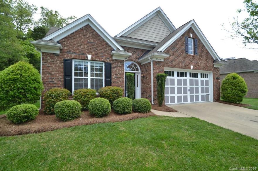 Stunning full brick ranch home in sought-after Stone Creek Ranch located in South Charlotte! Nothing has been overlooked in this home! New paint, new carpet, upgraded granite in all bathrooms and new lighting. Privacy porch of rear and left side of home. This home is much more accessible to shopping, dining, as well as travel amenities. All yard maintenance (front and back) are included in HOA dues.