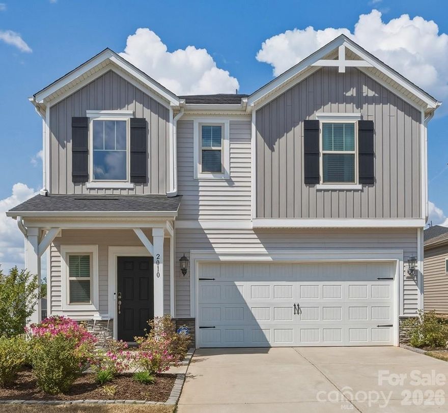 Welcome home to this beautifully maintained, energy-efficient 2021 Meritage Homes residence in the sought-after Larkhaven Hills community! This move-in-ready two-story home offers 3 bedrooms, 2.5 bathrooms, and 1,887 sq ft of open-concept living on a quiet cul-de-sac with one of the neighborhood’s longest driveways—easily fitting 4+ cars.

Inside, the bright, open main level is perfect for everyday living and entertaining. The gourmet kitchen features white/gray granite countertops, a large island, a walk-in pantry, and modern finishes. Upstairs, you’ll find a spacious primary suite with dual sinks, a walk-in shower, and generous closet space, plus two additional bedrooms, a full bath, and a versatile loft ideal for a home office, play area, or bonus space.

Modern touches include durable EVP flooring, plush multi-tone carpet, and thoughtful upgrades throughout. The 2-car garage offers built-in overhead storage, and the low-maintenance newer construction means more time to enjoy life. Added peace of mind comes with the HomeTeam Pest Defense in-wall system (exterior treatment injected directly into the walls) and a transferable termite bond.

Residents love the community amenities—clubhouse, outdoor pool, playground, sidewalks, street lights, and walking trails. Much of the home’s furniture throughout and appliances (refrigerator, washer, and dryer) are available for sale (to be negotiated separately). Conveniently located on the edge of Mint Hill with quick I-485 access, you’re minutes from downtown Mint Hill, Charlotte shopping/dining, parks, and major employers.

This home offers comfort, convenience, and value in a family-friendly neighborhood. Don’t miss your opportunity—schedule a private showing today!