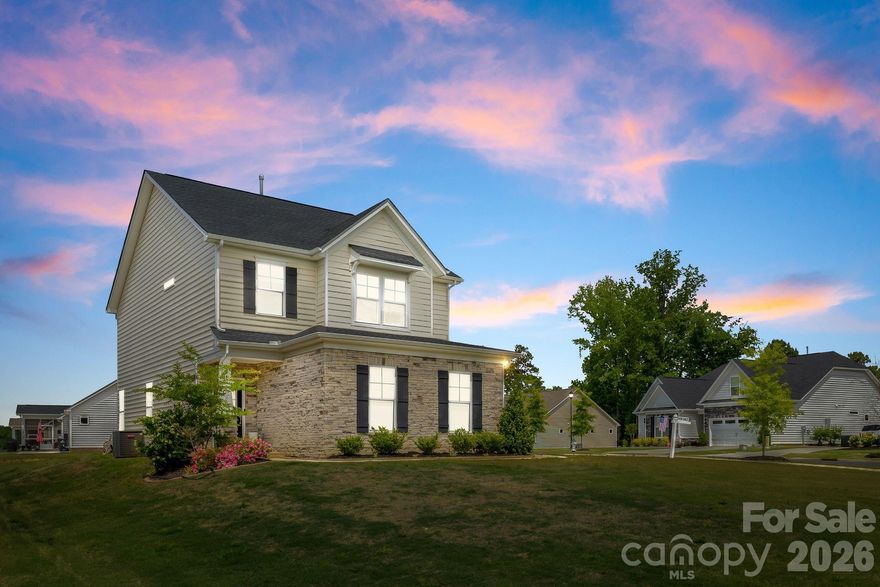 Welcome to 411 Hickory View Drive, a move-in-ready 3-bedroom home in Rock Hill offering the space and style buyers want without the wait for new construction. Built in 2023 and positioned on a desirable corner lot in Timberwood, this home features an open-concept layout, abundant natural light, a spacious primary suite, upper-level laundry, and a side-entry 2-car garage. The kitchen anchors the main living area with granite countertops, ample cabinetry, and a gas range ideal for everyday living and entertaining. Enjoy modern finishes, low-maintenance systems, and community amenities including a pool, all conveniently located near shopping, dining, and commuter routes. A smart opportunity for buyers seeking newer construction, functional design, and value in Rock Hill under $425K.