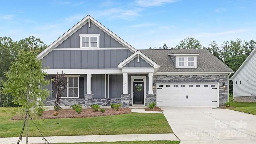 New ranch plan, The Hickory NOW available in WESTPORT.  This impressive home starts with an inviting large front porch where upon entry you see large foyer and then 2 Bedrooms and full bath off foyer.  Chef's kitchen boast quartz counters, double wall oven and a drop in gas cooktop.  The New 1 level living offers 3 full BR's down and 2 full baths. Primary BR that includes Walk-in closet, oversized luxury shower with Bench seat w/dual vanity!  All this and a Large pool & clubhouse to come and only a few minutes to a Lake Wylie boat ramp & park. Home is connected includes programmable thermostat, Z-Wave door lock and wireless light switch, touchscreen control device, automation platform, video doorbell, and Amazon Echo pop!  All features are subject to change without notice.

Conveniently Self-Tour on your own between the hours of 7am-9pm daily!