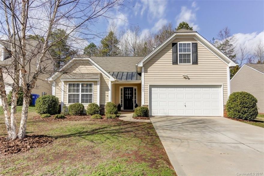 Welcome Home! 1.5 story home in popular community with amenities! Great open fl plan w/ great room featuring vaulted ceiling & gas fp! Kitchen features granite counters, stainless appliances, 42" cabinets & pantry! Huge bonus room on main fl! Master bedroom on main w/ vaulted ceiling & master bath w/ garden tub, sep shower & walk in closet! You'll love to relax on screened in porch & enjoy fenced backyard! Lg Storage building included! 1 year home warranty! Must see! Great Indian Land Schools!!