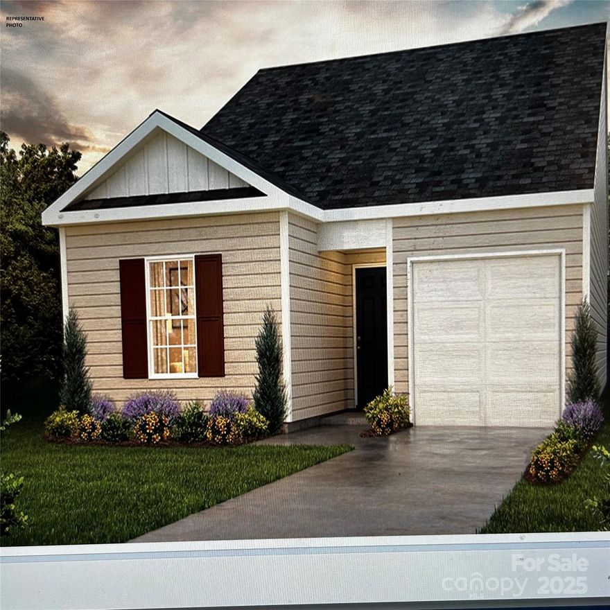 Grand Opening !!This bright and sunny ranch home has 3 bedrooms and 2 full baths. The kitchen has Quartz countertops, stainless steel electric range/microwave/dishwasher and pantry.  LVP flooring throughout the main living space, laundry room and baths. Primary bedroom features walk-in closet with large shower and raised height vanity. Fully sodded yard, garage opener with remote, and 8' x10 rear patio all included! BRAND NEW HOME WITH COMPLETE BUILDERS WARRANTY!

MODEL HOME hours: Mon-Sat 10am to 6pm and Sun 1pm to 6pm