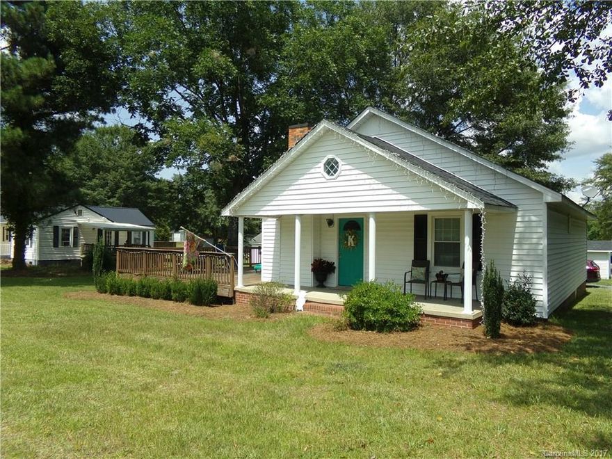 Don't miss this adorable, bungalow style house located on a corner lot, within walking distance to downtown Pageland amenities.  There is no wasted space in this 2 bedroom, 1 bath, that features modern kitchen with granite counter tops, and attractive updated bathroom.  The living room leads to a huge side deck that is great for entertaining and attractive front covered porch.  Add the detached storage and established shade trees and this one is move in ready!