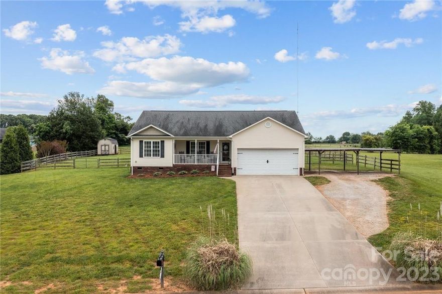 Welcome to farm country in China Grove! Don't miss this beautiful 3 BR 2 BA home in the coveted Eagle Landing
neighborhood ready to move in and enjoy this Summer! This home boasts of natural light throughout and beautiful views of rolling hills and farmland. Complete with large primary ensuite bathroom with large garden tub and stand-up shower, luxury vinyl plank flooring, tile flooring in the kitchen and baths, stainless steel appliances and a fenced in back yard with 2-car garage AND 2-car carport. Sit on your back porch and watch the cows and even walk over to feed a local donkey! This is the best of both worlds, country life in a quaint and friendly neighborhood within 45 minutes larger cities like Charlotte and Lake Norman and 25 minutes to Mooresville. Partially finished bonus room has no permit on record. Due to overwhelming interest, the sellers have to decided to open showings before Saturday. Schedule your appointment now. 
.