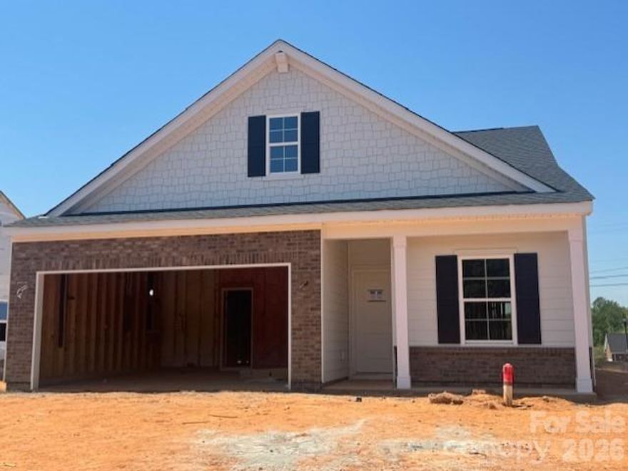 Appliance package included!  $5000 in closing costs included.  The Ford offers easy, open-concept living with four bedrooms total. Three bedrooms and two baths are conveniently located on the main level, with one bedroom ideally suited for a home office or flex space. A private fourth bedroom with a full bath and generous storage is located on the second floor. The centrally located kitchen features quartz countertops, upgraded cabinetry, and a large island, flowing seamlessly into the spacious great room and eat-in area to create the heart of the home. Tucked away at the back, the primary suite provides a private retreat with vaulted ceilings, a walk-in closet, dual vanities, and a convenient laundry pass-through. A covered back porch and two-car garage complete this functional and inviting plan. The Ford is where thoughtful design meets everyday comfort. 

The Willowbrook subdivision includes Pickleball, a covered pavilion and firepit to enjoy! Conveniently located an hour away from Charlotte, and only an hour and a half away from Greenville and Asheville!