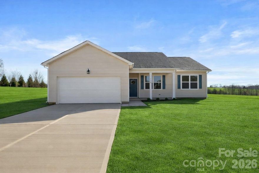 USDA eligible new construction with up to $2,500 in closing cost assistance available when using the preferred lender. A strong opportunity for qualified buyers seeking low out of pocket financing in Iredell County.
This one level home offers three bedrooms plus a dedicated office, along with an open living and kitchen layout, modern finishes, and functional flow for everyday living. Two full baths provide comfort and flexibility, while new construction delivers energy efficiency, low maintenance, and move in ready condition, with builder warranties in place for added peace of mind.
Set on a private lot in Olin, the home enjoys open surroundings and peaceful sunset views, creating a calm, end of day backdrop that truly sets it apart. Convenient to Statesville while offering a quiet, rural setting.
Sellers are NC licensed.