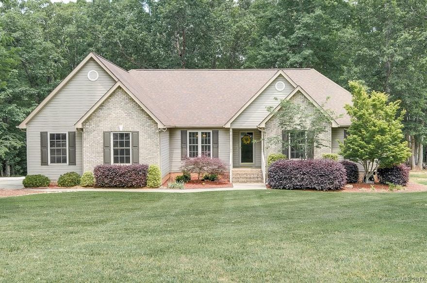 Amazing serenity at this 4/3 ranch.  Impeccably clean and attractive.  AWESOME outdoor living area includes covered deck, stone patio with firepit.  Air conditioned man cave - come see this place.  UNIQUE and PEACEFUL    
GREAT OPPORTUNITY
Less than 30 minutes to the 485/77 interchange
320 additional sq ft is the man cave space