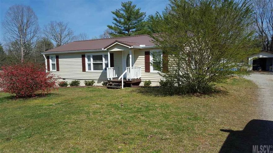 SITUATED ON ALMOST 3/4 ACRE, COUNTRY SETTING IS THIS NEAT 3 BR, 1 BATH BUNGALOW.  7 FT CEILINGS THROUGHOUT HOUSE EXCEPT ONE BEDROOM WHICH IS VAULTED.  METAL ROOF ON HOUSE AND GARAGE 4 YEARS OLD.  REPLACEMENT WINDOWS 4 YEARS OLD.  SEVERAL OUT  BUILDINGS.  SINGLE CAR GARAGE.  LARGE BROWN BUILDING DOES NOT STAY UNLESS BUYER WANTS TO PURCHASE.  THERE IS ALSO A DOUBLE DET. CARPORT.  LOT IS NICE AND LEVEL.  SELLERS SAY EXCELLENT NEIGHBORS!!  90% NEW WIRING AND BREAKER BOX