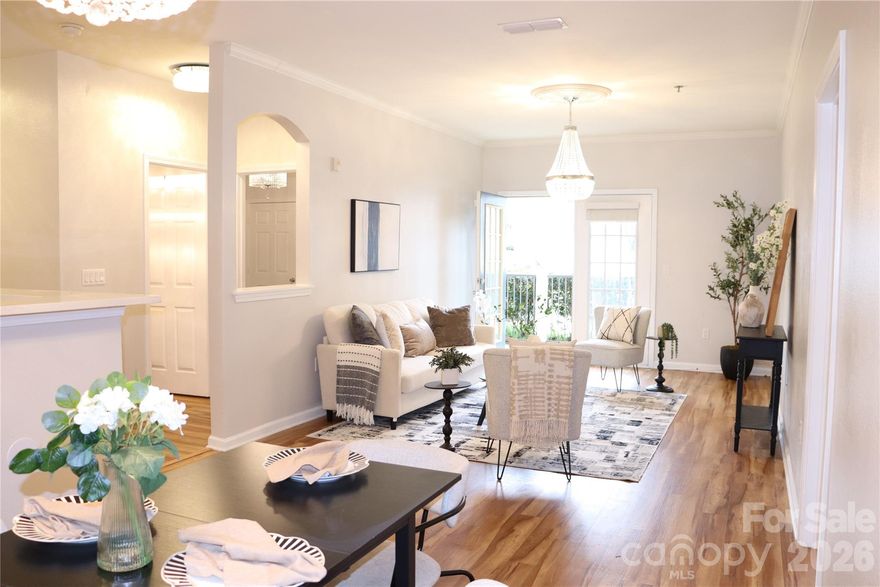 Welcome to effortless living at Seasons at Biltmore Lake where comfort, connection, and convenience come together in one beautifully renovated end unit home. This fully updated 2 bedroom 2 bath condo has been thoughtfully designed for ease of living and long term comfort. From the moment you walk through the zero entry front door you will feel the seamless flow with no steps and no barriers. Both bathrooms feature walk in showers creating an ideal setup for those seeking a home that supports aging in place without sacrificing style.

The interior has been completely renovated and updated with a stunning new kitchen and baths featuring quartz countertops, new cabinetry, modern fixtures, and updated lighting. The open floor plan is enhanced by 9 foot ceilings, crown molding, textured walls, and durable laminate wood flooring creating a bright and elevated feel. Oversized energy efficient windows bring in natural light and the living room opens to a private balcony offering a peaceful outdoor escape and fresh air.

This home has been beautifully maintained and is truly move in ready. Enjoy the ease of condo living with a newer HVAC system,  washer and dryer hookups, generous closet space, and abundant storage throughout. Every detail reflects thoughtful updates and pride of ownership. Private garages and storage units available for rent.

Life here extends far beyond your front door. This pet friendly community allows up to two pets with a combined weight of 35 pounds and offers plenty of green space, a dog park, and scenic walking trails along Hominy Creek. Residents enjoy a clubhouse with a 24 hour fitness center, a sparkling outdoor pool in the warmer months, picnic and barbecue areas, a playground, business center with free wifi and copy/fax services, and even a convenient car wash station. The beauty of this community is that everything exterior is maintained for you allowing you to spend more time enjoying life and less time managing it.

Located just one mile from everyday conveniences and minutes to Buncombe County Sports Park, Hominy Valley Park, Tanger Outlets Asheville, and the WNC Farmers Market this location offers quick access to shopping, dining, coffee shops, and outdoor recreation while still feeling peaceful and tucked away.

Water sewer and trash are included in the HOA along with exterior maintenance creating true low maintenance living with predictable expenses. This is a rare opportunity to own a fully renovated end unit in a well maintained community that is ready and waiting for anyone seeking an affordable easy lifestyle just minutes to town.