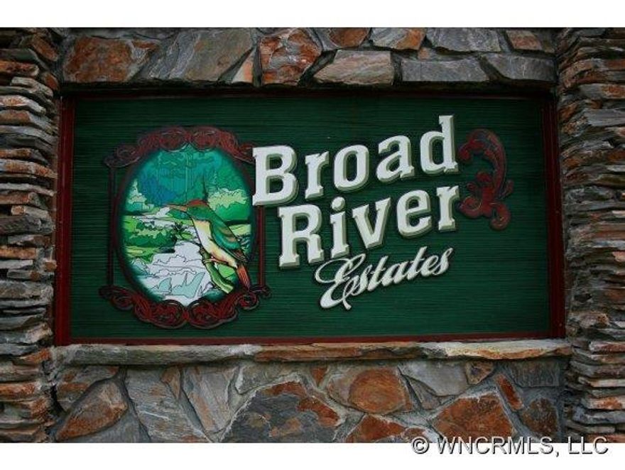 BROAD RIVER ESTATES A BEAUTIFUL SUBDIVISION CONVENIENTLY LOCATED OUTSIDE THE CITY LIMITS OF FOREST CITY. THIS GREAT SUBDIVISION OFFERS LOCATION, BUILDABLE LOTS, PAVED STATE MAINTAINED ROAD, CITY WATER, NATURAL GAS, AND UNDERGROUND POWER LINE. RESTRICTIONS NOW ALLOW 1200 + SQUARE FEET HOMES AND MODULARâS. ALL MODULAR CONSTRUCTION MUST BE APPROVED BY DEVELOPER BEFORE CONSTRUCTION.