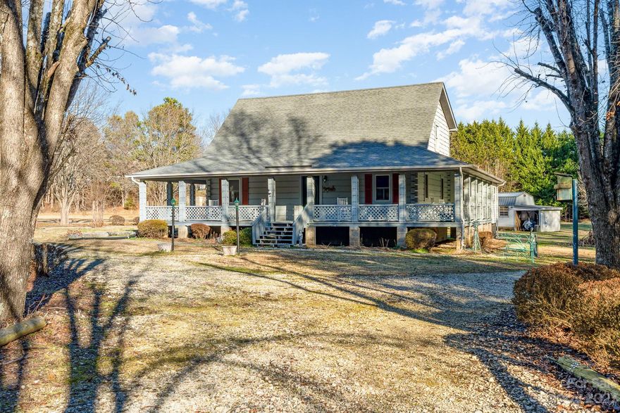 Come and see this 3BR, 2BA charming log home located on over 2 acres with a picturesque wrap-around porch, providing a perfect spot to enjoy the beauty of the outdoors. This home includes 3 parcels of land within 5 minutes of I-85.  The logs used in construction give the home a rustic and timeless appeal. The interior is adorned with warm wood finishes, an open floor plan, creating a welcoming and comfortable ambiance. This home has a NEW water heater in 2023, NEW heat pump in 2023, and per the city of Concord, the adjacent lot can be built on, has water access and sewer can be tapped on.  The property provides ample space for outdoor activities, gardening, and the two storage buildings allows space for woodworking, or extra storage!  Come and see this unique find today! Agent is related to the seller.