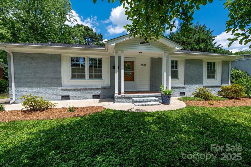 Nestled in one of Charlotte’s most sought-after neighborhoods, this full-brick mid-century ranch offers a perfect balance of style and tranquility. The open floor plan features fresh neutral paint, hardwood floors, and a kitchen with stunning granite countertops, sleek tile backsplash, and a movable island.

Relax in the oversized screened porch or enjoy the privacy of your flat, fenced yard with garden beds, a veggie garden, fire pit, and fruit trees. A storage shed adds extra convenience for tools and toys. Plus, the home boasts a brand-new HVAC system with a transferable 10-year warranty.

Just minutes from Uptown, experience peaceful suburban living in the heart of Darby Acres!  Check out the Web Video URL below!
