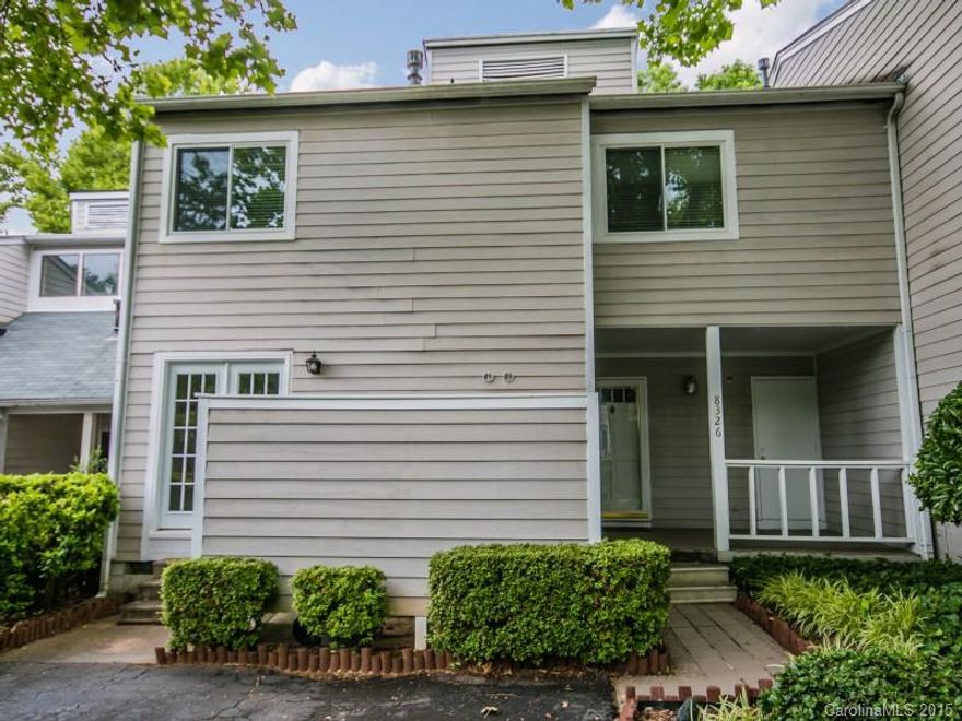 Awesome 3 level townhome in Raintree! 3 Bedrooms! Wonderful neutral colors, updated floors & new French doors! Family Room w/ fireplace. Kitchen w/ nice counter & cabinet space. Master BDRM w/ 2 WICs & private bath! Updated vanities in bathrooms! Spacious & renovated lower level with wet bar that would make a great Family Room or 4th Bedroom! Two great covered decks to enjoy the outdoors! Nice Patio! Great Storage Closet! Nice driveway for parking! Easy drive to Downtown Charlotte!