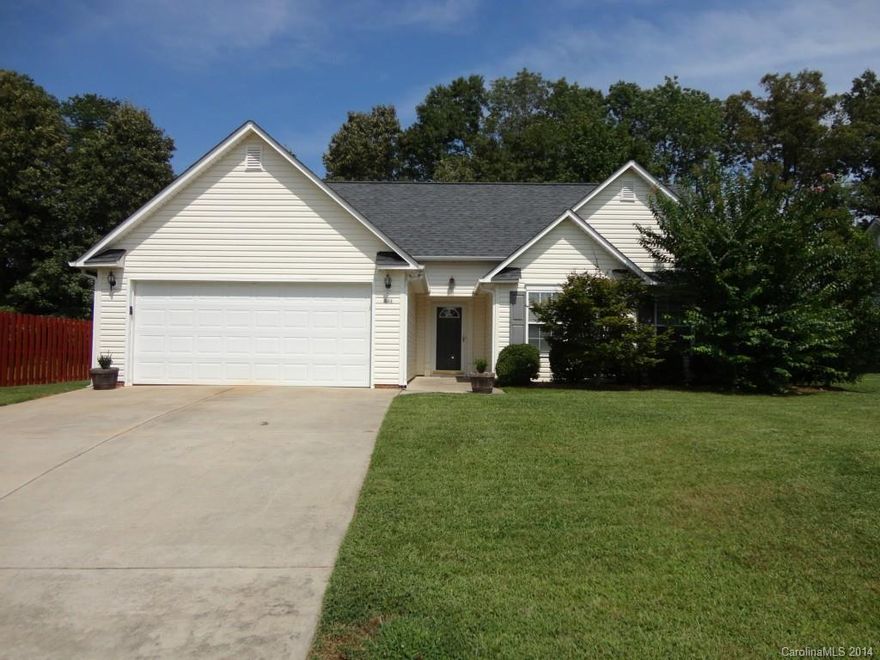 Very well maintained ranch with open vaulted great room , fireplace, ceiling fan.  Very nice Lot nicely landscaped with privacy in backyard.  Master bedroom with trey ceiling, garden tub,  long walk in closet. Refrigerator, Washer and Dryer included, some other furniture items negotiable.  Convenient to grocery, shopping, banking, gas, also convenient to Winthrop College.  Garage has space for storage.  Very neat home and garage.  Seller will look at all offers. Neighborhood has playground area.