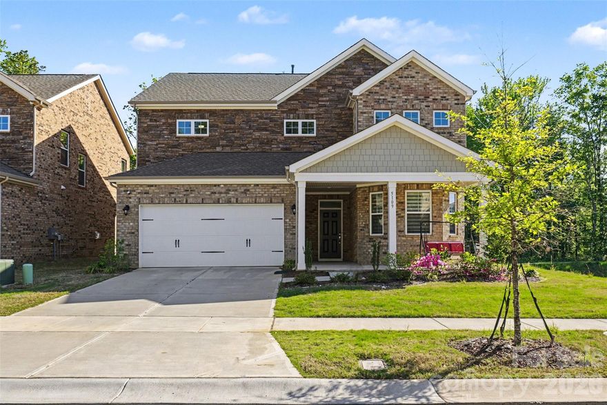 This beautifully designed 5-bedroom, 4-bath home offers the perfect blend of space, comfort, and functionality in a prime Mint Hill location. Featuring an open-concept floor plan, the main level is ideal for both everyday living and entertaining, with seamless flow between the living, dining, and kitchen areas. A convenient guest bedroom and full bathroom on the main floor provide the perfect setup for visitors or multi-generational living. Upstairs, the spacious primary suite offers a private retreat, accompanied by three additional generously sized bedrooms and a versatile loft space—perfect for a home office, media room, or play area. Step outside to enjoy a beautiful backyard that provides a serene natural view of wooded trees, ideal for relaxing or hosting gatherings. Outdoor enthusiasts will also love the walking trail in the community passing by McEwen Lake, perfect for morning strolls or evening unwinding. Enjoy being just a short walk to downtown Mint Hill, where you can explore charming outdoor dining spots and the local farmers market. With thoughtful design, ample living space, and an unbeatable location, this home truly has it all.