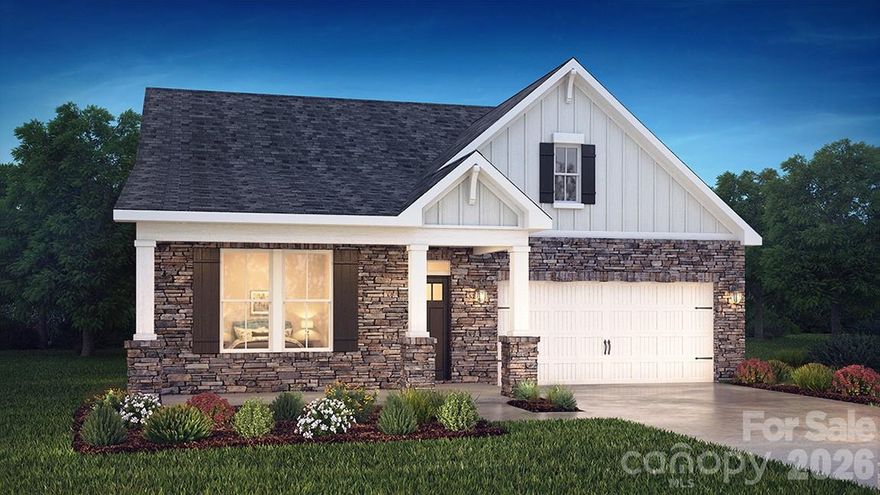 Come see 3213 Oberon Street located in York, South Carolina! 
The Cedar is one of the popular plans here at Westport. This home is 1.5 stories with four bedrooms and 3 full baths.

The moment you step inside the home, you're greeted by an inviting foyer that leads you into the center of the home. The family room seamlessly connects with the dining room and kitchen, providing space for entertaining. The chef's kitchen has modern appliances, a pantry closet, and a kitchen island with breakfast bar. The primary suite offers an en-suite bathroom with dual vanities and a large walk-in closet. The additional bedrooms share access to a spacious secondary bathroom. You’ll find a covered patio out back, perfect for outdoor entertaining or enjoying the weather. The Cedar's open layout and single-level living make it the home for you at Westport in York, SC.