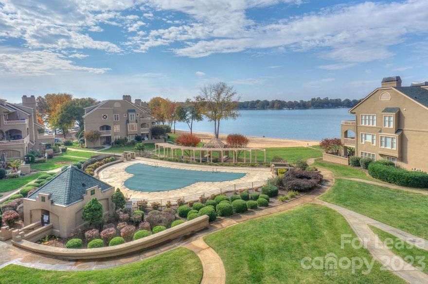 For Rent: Furnished end unit condo in the Portside complex of Davidson Landing. All utilities are included. Third floor location with excellent view of Lake Norman. Condo has been updated and has two bedroom & two full bathrooms. End unit location provides a lot of windows and natural light. Portside offers a private beach and pool.  Application available upon request. Landlord is flexible with lease term. Prefers 6-12 months. Available November 1, 2023.