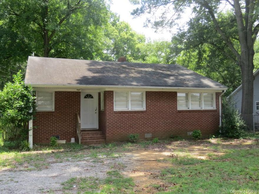 All-brick ranch with storage shed … flat level fenced rear yard; mature trees (incl figs!). Two full bedrooms & a “study” that has a half bath but no closet. Interior needs TLC (carpets in bedrooms and study need t/b replaced) but this house has good bones and is worth taking a look! Wood floors in living room, dining room & halls. Fireplace & ceiling fan in living room. Refrigerator conveys. Unsure of year built. This is a BR COURT sale; acceptable offers normally go to closing within 60 days.