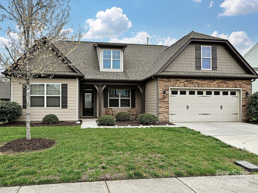 Gorgeous ranch plan with all the bells and whistles! 3BD 2BA in highly sought after Glendalough community... top rated Porter Ridge schools!  Upgraded light and plumbing fixtures, carriage style garage door, crown molding, designer interior paint, tile in master shower and upgraded flooring throughout home! Designer Kitchen includes upgraded maple cabinets, recessed lighting, hardware, granite countertops, backsplash and stainless appliances!  Open floorplan features tons of natural light and gas fireplace.  With access to a community clubhouse, pool, and playground, this home has it all.  Come see this beautiful move-in ready home today!