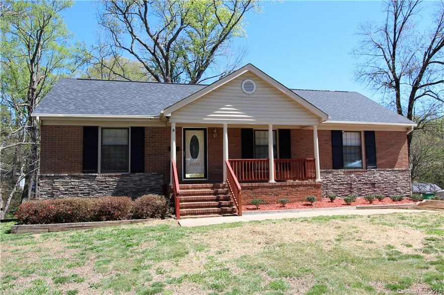 Spacious ranch home with renovated kitchen, Master Bedroom & basement.  3 Bedrooms, 2 full bathrooms, OPEN FLOOR PLAN, high end appliances, kitchen island, NEW HVAC 2015, NEW 2 STORY DECKING WITH GAS LAMPS, Awesome basement renovations w/ recessed LED dimmable lighting, new flooring & a new window. Workshop, large secondary bedrooms & covered front porch.  BRAND NEW roof Feb. 2017. Old Republic Home Warranty Included.  5 min. to NoDa and Midwood/ Plaza locations!