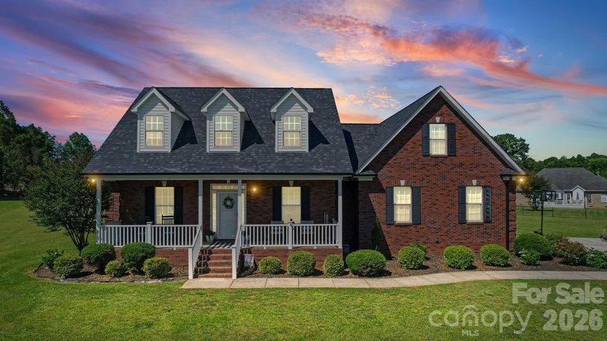 Welcome to one of Wingate's premier custom built neighborhoods. Cardinal Meadows features all brick homes with only one street and no HOA or city taxes.  2318 Cardinal Ridge Ln. sits at the end of the cul-de-sac and is welcoming you home! This property has a rocking chair front porch, open floor plan with cathedral ceilings in the great room, updated kitchen, formal dining room, breakfast nook, bonus room and 3 bedrooms with 2 full baths. Enjoy privacy with the large rear yard and entertain on the covered rear porch! Make your appointment to see this custom built home today!