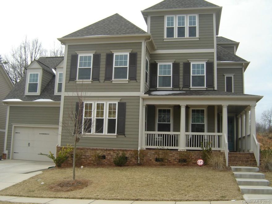 Better than new! Three story with Southern porch. Loaded with upgrades . Great room with fp and open to a fabulous gourmet kitchen with oversized island,granite, counter, subway tile backsplash, designer hood, pot filler, and cabinets galore. Butler's pantry alcove with access to DR. and Kit. Guest suite on main floor.  HW floors on main except guest suite. Owner's suite w/ trey ceiling. Large bonus room. Third floor has flex rooms for media, office or crafts. Wonderful community amenities.