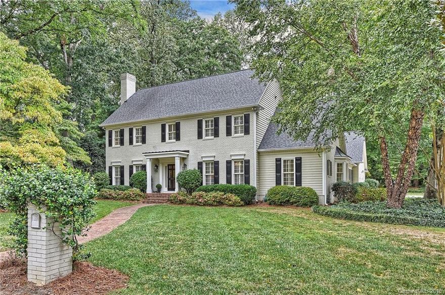 Fabulous two story traditional five bedroom home on incredible .56 acre cul-de-sac lot in highly desirable Foxcroft.  Stunning kitchen, lovely formals, spacious den, screened porch and bonus room.  Guest suite on main, two car attached garage.  The beautiful flowing layout of this home's interiors create a perfect environment for stylish entertaining and casual daily living.  Walk to Foxcroft Swim Club, Sharon Elementary and Southpark.