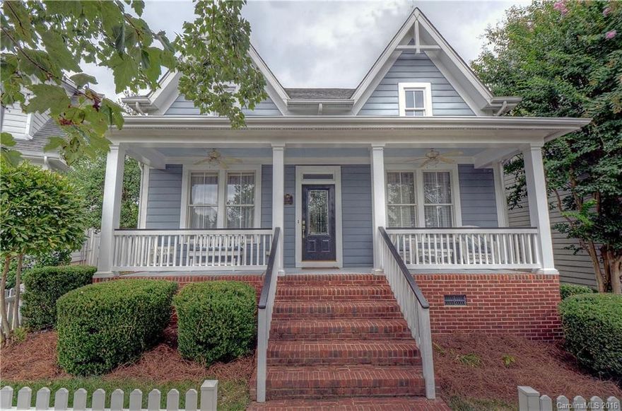 Rare master-down, steps away from Baxter Town Center, has it all. Rocking chair front porch w/dual fans overlooks beautiful park. Hardwood floors grace an open flowing floor plan that unites living room, dining room, kitchen & 2-story great room. Kitchen features 42" cabinets, stainless appliances, tile back splash, & granite counters. Master bath has garden tub, decorative accent window & walk-in closet. 2 generous bedrooms upstairs w/ hallway library. Attached 2- car garage. HOA maintains lawn