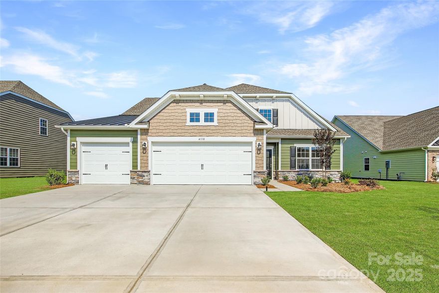 This new single-story Harper floorplan combines elegance and comfort. An open-plan layout connects the modern kitchen, dining room and spacious family room, which features a door providing direct access to the covered patio. A formal living room off the foyer is ideal for hosting guests. The sprawling owner’s suite with a private bathroom and a secondary bedroom are situated on opposite sides of the home for enhanced privacy. A desirable three-car garage provides ample storage space. Plus, our signature Everything's Included program means you will get a gourmet kitchen with double ovens and cooktop, quartz or granite kitchen countertops, subway tile backsplash, ceramic tile, luxury vinyl plank flooring throughout the home, and a gas fireplace (per plan). Roselyn is a master-planned community offering exclusive ranch homes designed for active adults!