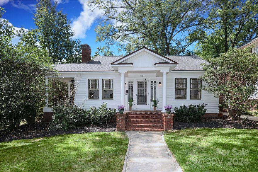 Charming Historic Dilworth Cottage-Nestled on one of Dilworth’s favorite tree-lined streets, this cozy historic cottage blends vintage charm with modern conveniences. Located just around the corner from Latta Park, the home features original hardwood floors, high ceilings, a quaint fireplace and classic architectural details. The high-end kitchen is the heart of the home featuring Siematic cabinets, locally sourced granite, a 48in Viking range and a Subzero refrigerator. The inviting side porch offers the perfect place to relax. Warm and Inviting - Natural light fills each room providing a serene retreat. Lives Well, with excellent expansion potential for those who want more. Close to light rail and all Dilworth, South End and Uptown has to offer. Enjoy peaceful living with the convenience of restaurants, shops, sports and cultural attractions nearby. Perfect for those seeking a blend of charm and city conveniences.