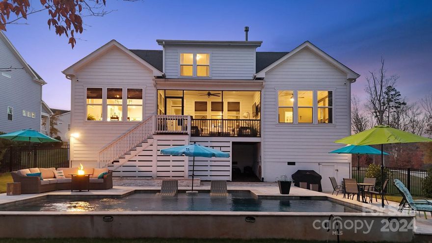 *Multiple Offers* Final & Best 12/9-4 pm. Rare Waterfront Opportunity in Belmont! Welcome to your dream retreat, nestled on a quiet cul-de-sac and mature treeline.This modern craftsman-style home offers an open floor plan with high-end finishes and thoughtful design throughout. On the main level, you’ll find a spacious primary suite, convenient laundry, & drop zone. Enjoy your morning coffee by the natural gas fireplace or on the screened porch (Trex) overlooking your resort-style pool, expansive travertine patio, & cozy fire pit, while taking in serene water views. Upstairs,you'll find a versatile loft, two additional bedrooms with walk-in closets, connecting bathroom, & unfinished room offering endless possibilities. The exterior is a true highlight, with floating dock (Endeck) featuring boat & jet ski lift. A spacious 3-car garage includes a separate bay ideal for a home gym, workshop, golf cart/ motorcycle storage.